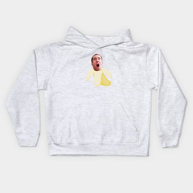 Nicholas cage banana Kids Hoodie by YaiVargas